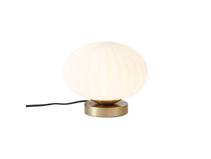 Lampe de table design en laiton avec verre opale - Mochi