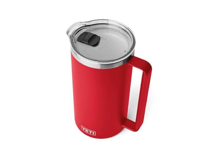 YETI Rambler Krug Mit Magslider Deckel Mit Drehverschluss, Rescue Red, 64 oz (2 L)