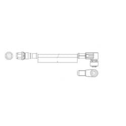 TE Connectivity 1-2273117-4 Sensor-/Aktor-Steckverbinder, konfektioniert M12 Stecker, gerade, Buchse, gewinkelt 1.50 m Polzahl Sensoren: 4 1 St.