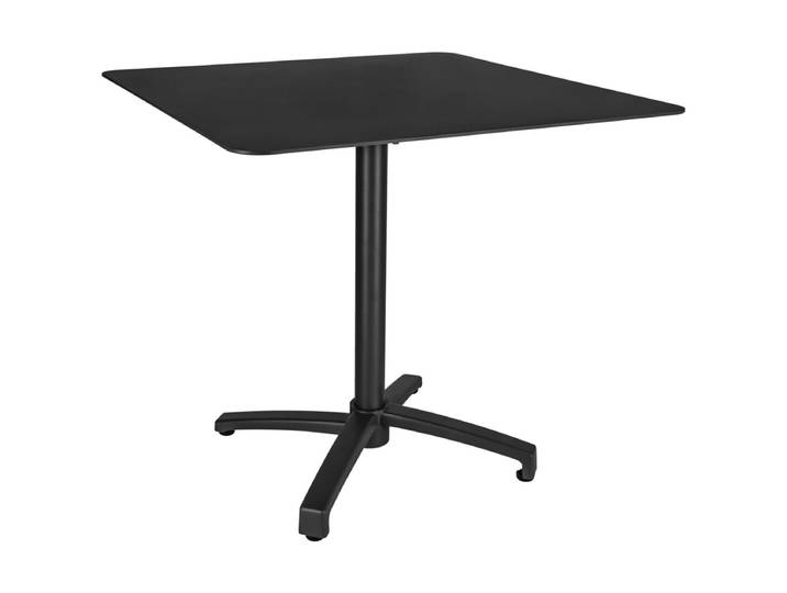 VEGA Outdoor-Aluminium-Tisch Taipa quadratisch 80x80x72 cm (LxBxH); Platte schwarz, Gestell schwarz; quadratisch