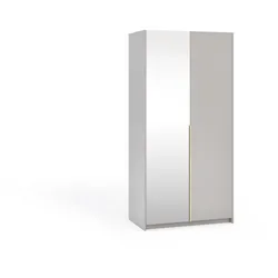 DREHTÜRENSCHRANK THALIA 100/204/58cm 2-türig mit Spiegel Kaschmir