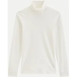Langarmshirt mit Rollkragen 1180-White Cotton M