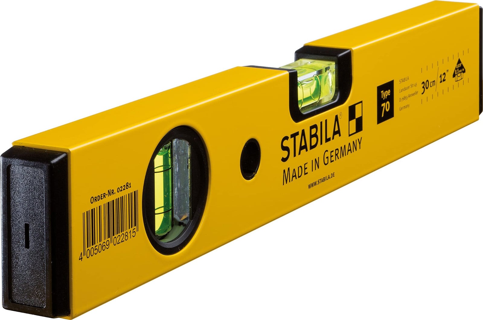 Stabila Type 70 Wasserwaage 2281 Aluminium 30,0 cm