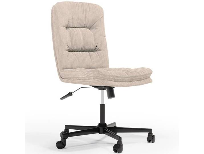 Chaise de bureau tapissée - Rotative - Arba Beige