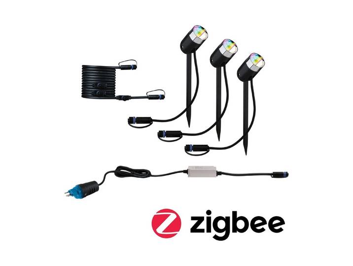 Paulmann Plug & Shine LED Gartenstrahler Pike Anthrazit