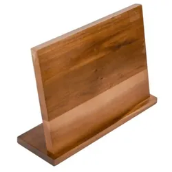 Magnetischer Messerblock aus Akazienholz mit Borsteneinsatz - 31 x 10 x 22 cm