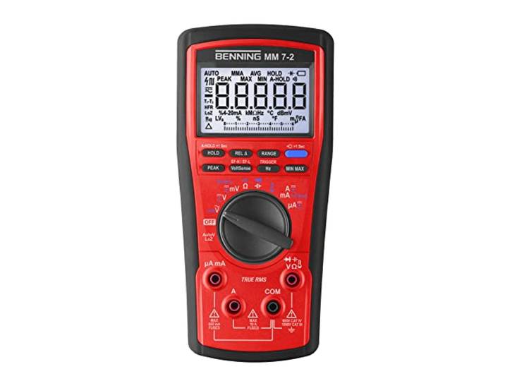 Benning MM 7-2 True RMS digitale multimeter (weergave digitaal, max. spanningsmeetbereik DC 1000 V, optische en akoestische buscontrole) 44690
