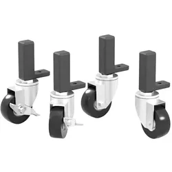 Sabelt Wheels Kit, Schwerlast-Rollen, für Simracing-Rig - schwarz, 4er-Set, Zubehör Gaming Möbel, Schwarz