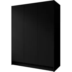 DREHTÜRENSCHRANK Gava mit drei, glatten Türen, Schwarz