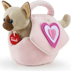 Trudi Katze in Tasche mit Herz (17 cm)