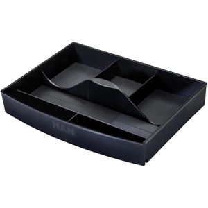 Han Han Schubladeneinsatz 1016-13, schwarz, für  Schubladenboxen, 23 x 3,8 x 17,4 cm