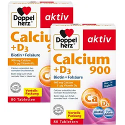 Doppelherz Calcium 900+d3 Tabletten 2X80 St