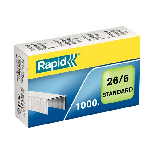 Rapid 1.000 Heftklammern Standard 26/6