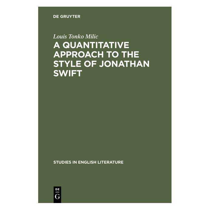 De Gruyter Milic:A quantitative approach to the st (Englisch, Hardcover, Louis Tonko Milic) (67769788)