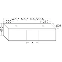 Burgbad Waschtischunterschrank rc40 Schilf Hochglanz/Schilf Hochglanz, SGBV180F4517A0048 SGBV180F4517A0048