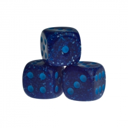 Halmakegel.com Würfel - Las Vegas - blau - Kunststoff - 16 mm 252034