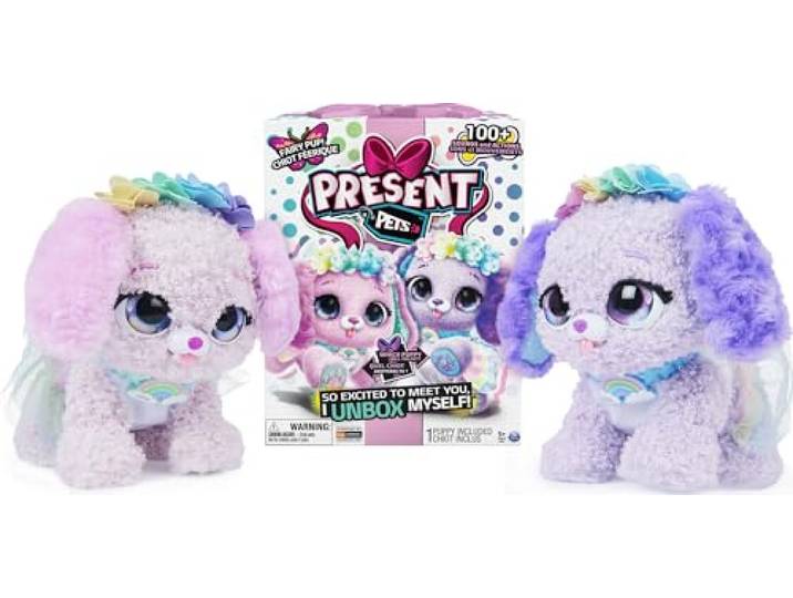 Present Pets Fairy Puppy, interaktives Plüschtier mit über 100 Geräuschen und Reaktionen (Stil kann variieren), Kinderspielzeug für Mädchen ab 5 Jahren, 6061372