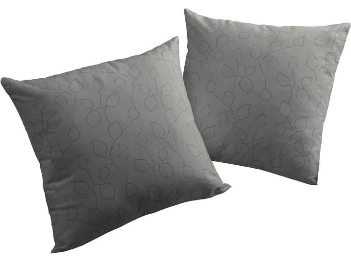 Dekokissen WIRTH Westport Gr. 1, grau (dunkelgrau, ranken), B:40cm L:40cm, Obermaterial: 100% Polyester, Dekokissen_Sitzkissen_Kissenhüllen, Dekokissen