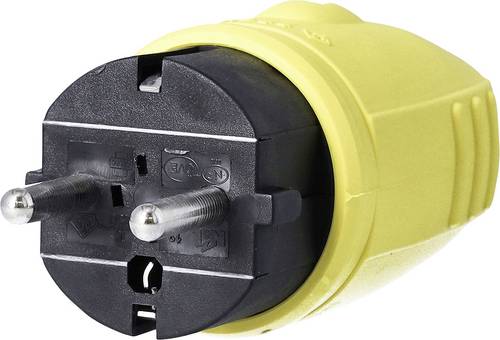 AS Schwabe 62403 Schutzkontaktstecker Gummi 230V Gelb IP44