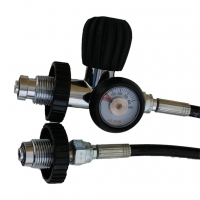 Polaris Überströmschlauch 1 m bis 300 bar mit Manometer