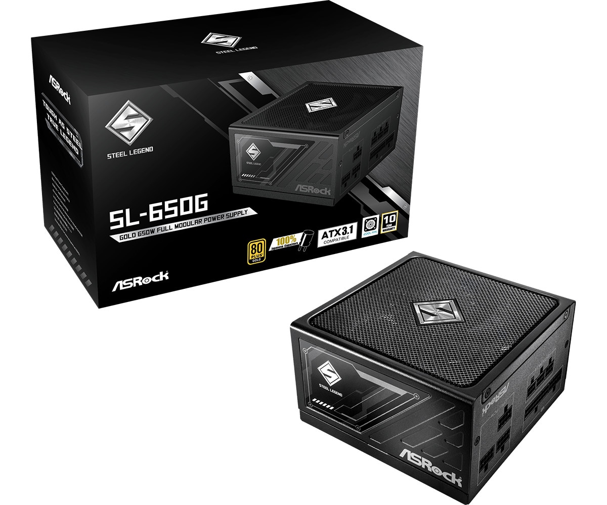 ASRock Steel Legend 650W Gold Gaming Netzteil modular ATX 3.1