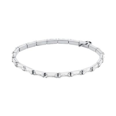Armband MICHAEL KORS "Schmuck Geschenk Metall PREMIUM", silber (metallfarben, kristallweiß, kristallweiß), Armbänder, Damen, 16,5cm, Metall, Armband, mit Zirkonia (synth.)
