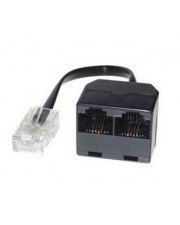 S-Impuls Telefon-Splitter RJ-45 M bis W 10 cm Schwarz (71233-)