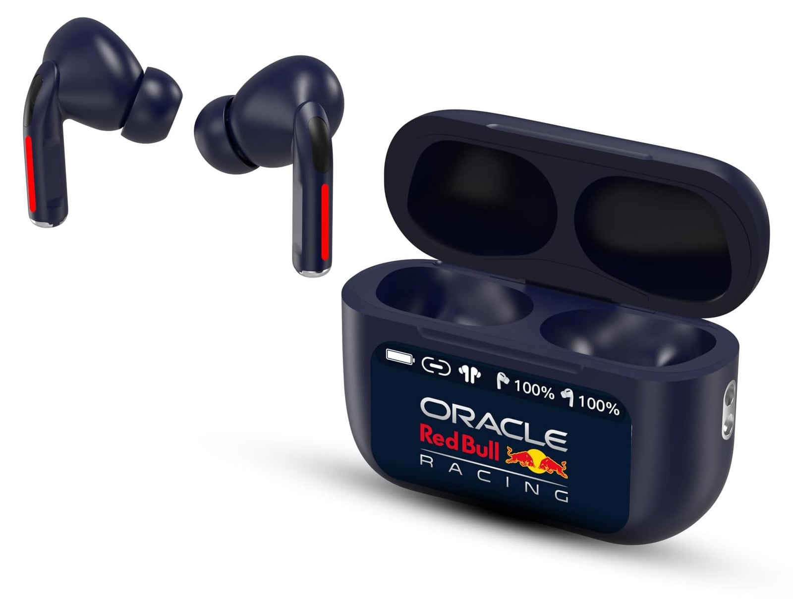 Red Bull Racing Oracle draadloze in-ear Bluetooth oordopjes, blauw, 13mm