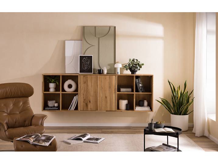Massives Sideboard 222 cm 222 x 74 x 35cm Braun