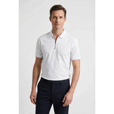 Poloshirt OLYMP "Casual", Herren, Gr. XL, weiß, Web, Obermaterial: 100% Baumwolle, regular fit normal, Shirts, regular fit