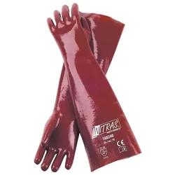 AS Arbeitsschutz Arbeitshandschuhe | 12 Paar Nitras PVC-Handschuhe | Gr.10 | Länge 40 cm
