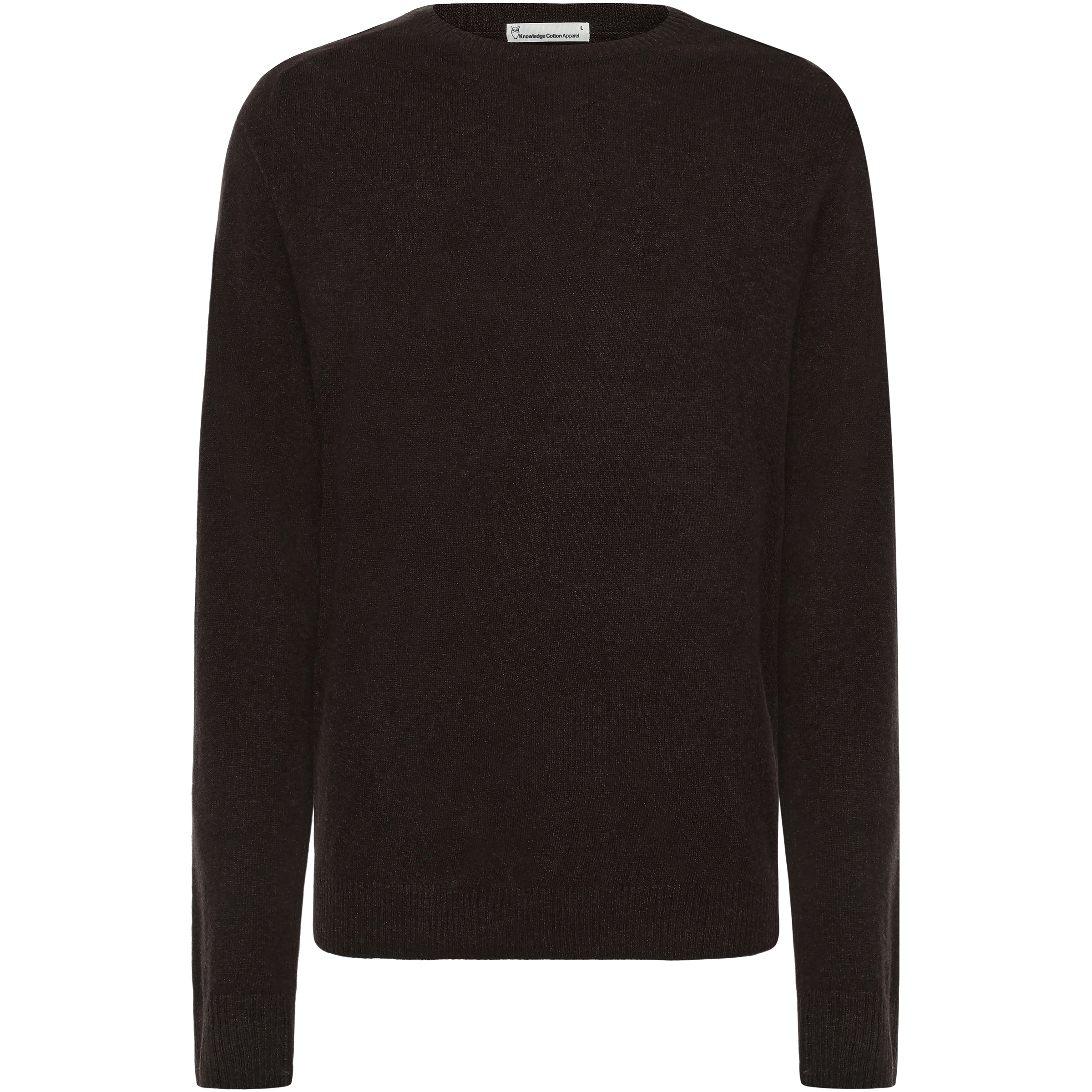 KnowledgeCotton Apparel Lambswool Crew Neck Herren Pullover braun Größe L Lifestyle Hautfreundlich