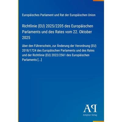 Richtlinie (EU) 2025/2205 des Europäischen Parlaments und des Rates vom 22. Oktober 2025, Gebundene Ausgabe von Europäisches Parlament und Rat der