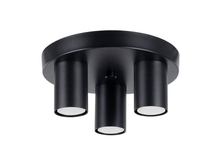 Plafonnier Acier Noir GU10 3 Lagos