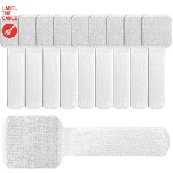 EFB LTC-3120 LTC WALL STRAPS Selbstklebende Klettkabelhalter 10 Stück Set weiß LTC3120