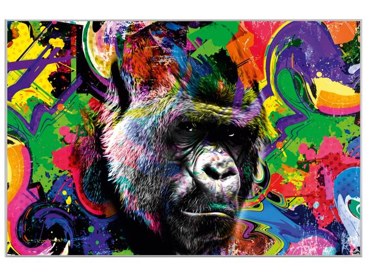 Bild mit Rahmen Pop Art Gorilla image LAND