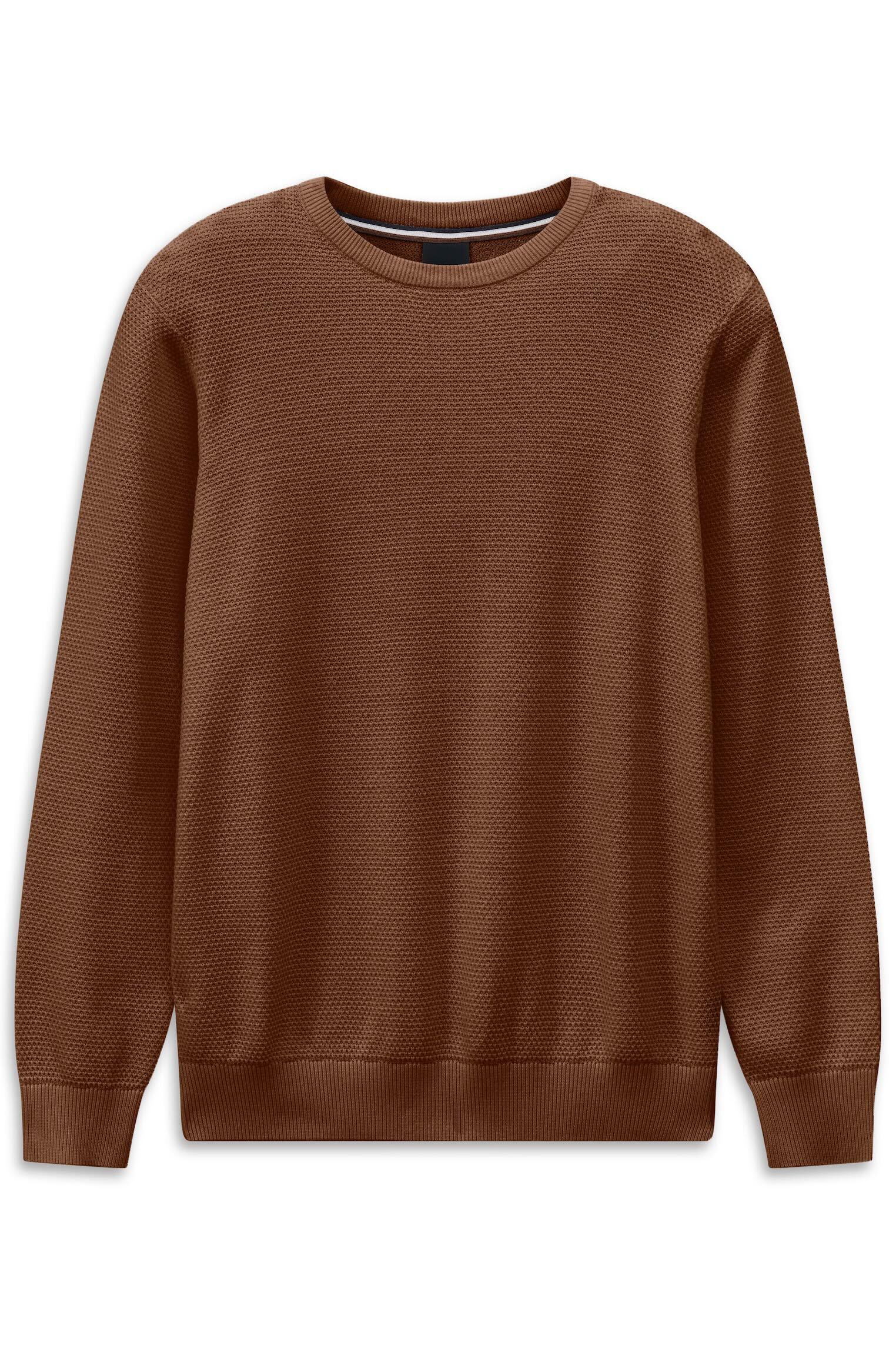 Bugatti Herren Pullover Rundhals mit einer Struktur