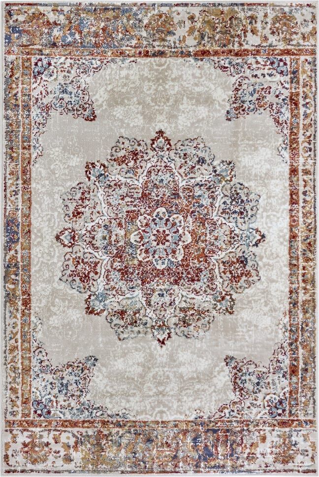 STUDIO DECO Tapis style vintage moderne crème 120x170cm Multicolore 170x1x120cm