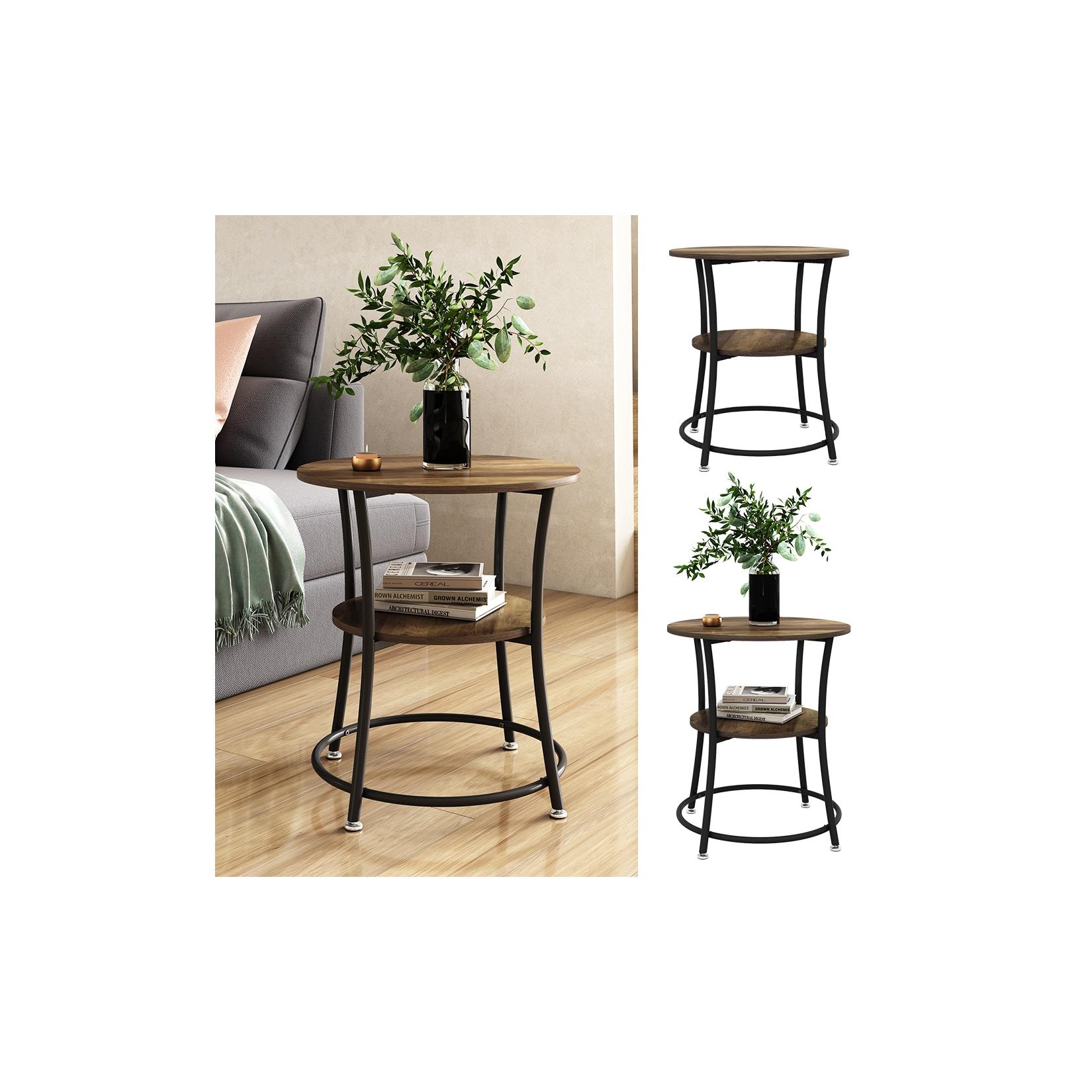 Vicco Couchtisch Quebec Eiche 50 x 55 cm offene Ablage