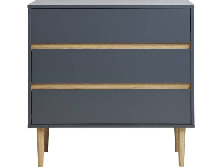 Bisley commode 3 tiroirs gris foncé.