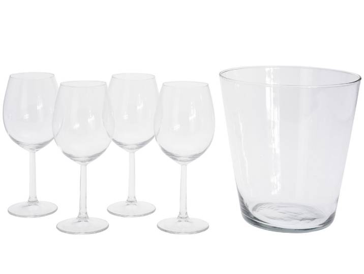 Weinglas 4er Set mit Weinkühler