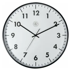 Nextime, Wanduhr, Wanduhr New Ø 40 cm, Schwarz, Form: Rund (40 cm)