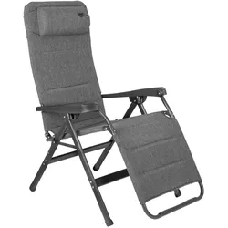 Crespo, Liegestuhl, Relaxstoel Ap-234/76 Tex Supreme - relaxstoelen - inklapbaar - Zwart (81 cm)