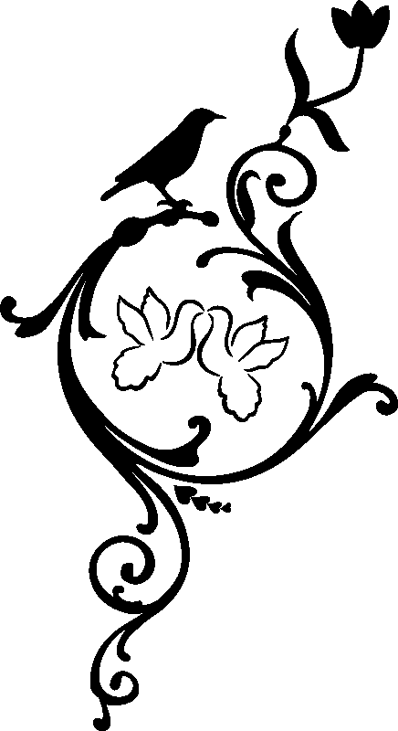 Ambiance-sticker Sticker oiseaux d' amour