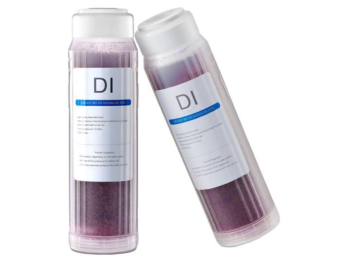 Filtre de déionisation VEVOR pour un système de lavage automobile impeccable\, 2 filtres de résine déionisée changeant de couleur de 0\,5L\, compatibles avec le système d'eau déionisée PRS-101XC pour voitures\, camping-cars et vitres