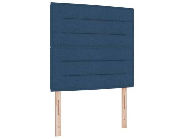LED Boxspringbett mit Matratze und LED Beleuchtung Blau 100x200 cm Stoff
