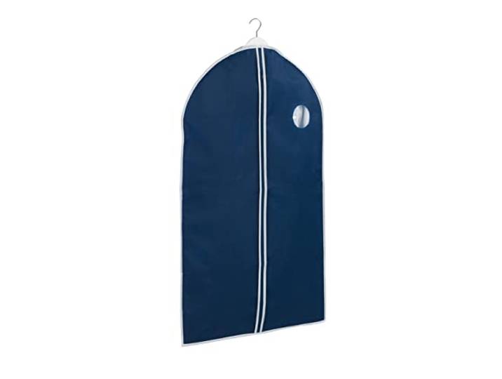 WENKO Kleidersack Air, für Reisen oder zum Verstauen, mit praktischem Sichtfenster & durchgehendem Reißverschluss, schützt vor Motten, Staub & Schmutz, atmungsaktives Vlies-Material, 60x100 cm, Navy