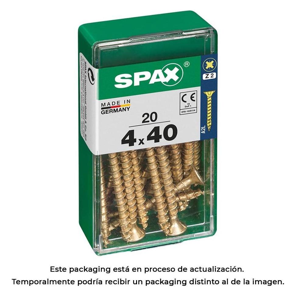 Spax Box 20 unit. cab wood screw. flat yellox 4,0x40mm (20 Schrauben pro Stück) (49441913)