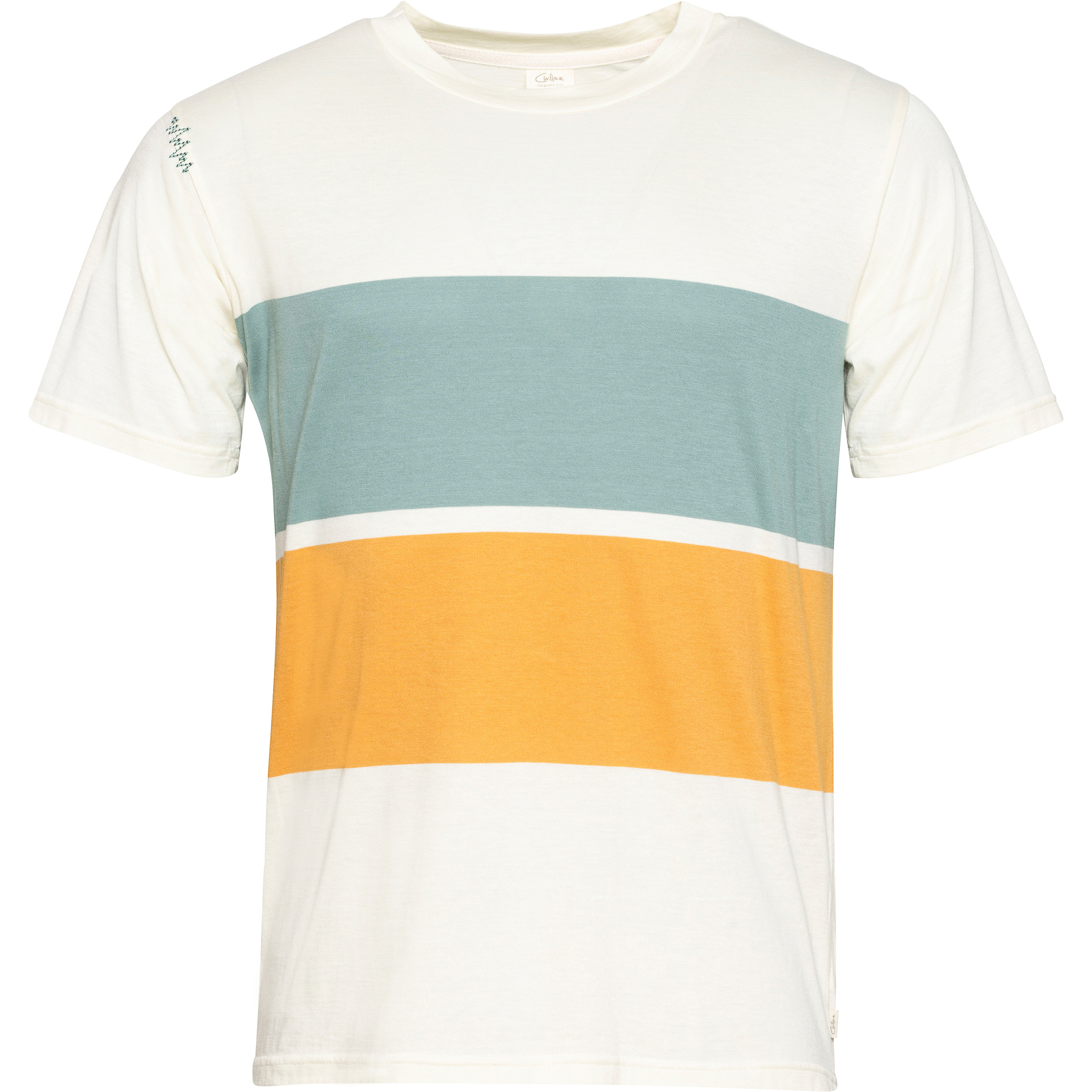 Chillaz Klagenfurt Color Block Herren T-Shirts weiss Größe S Bouldern | Sportklettern | Lifestyle Hautfreundlich