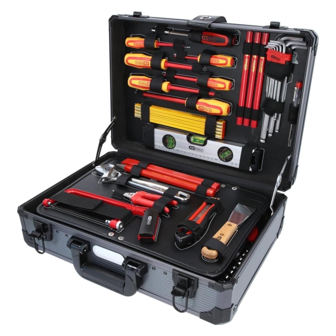 KS Tools 1/4" + 1/2" Elektriker-Werkzeugkoffer, 128-tlg (128 Teile) (911.0628)